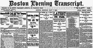 5 orig 1833 Boston Evening Transcript MASSACHUSETTS newspapers frm 185 years ago 